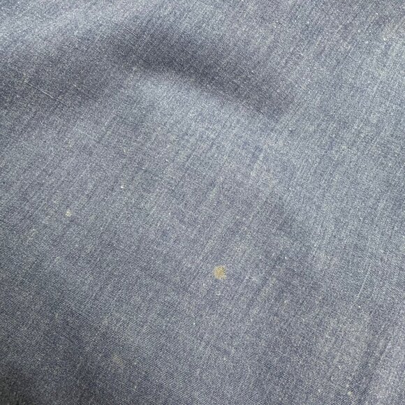 Vintage Duster House Coat Robe Blue Red Floral Snaps Cotton Retro Pockets - Picture 6 of 9